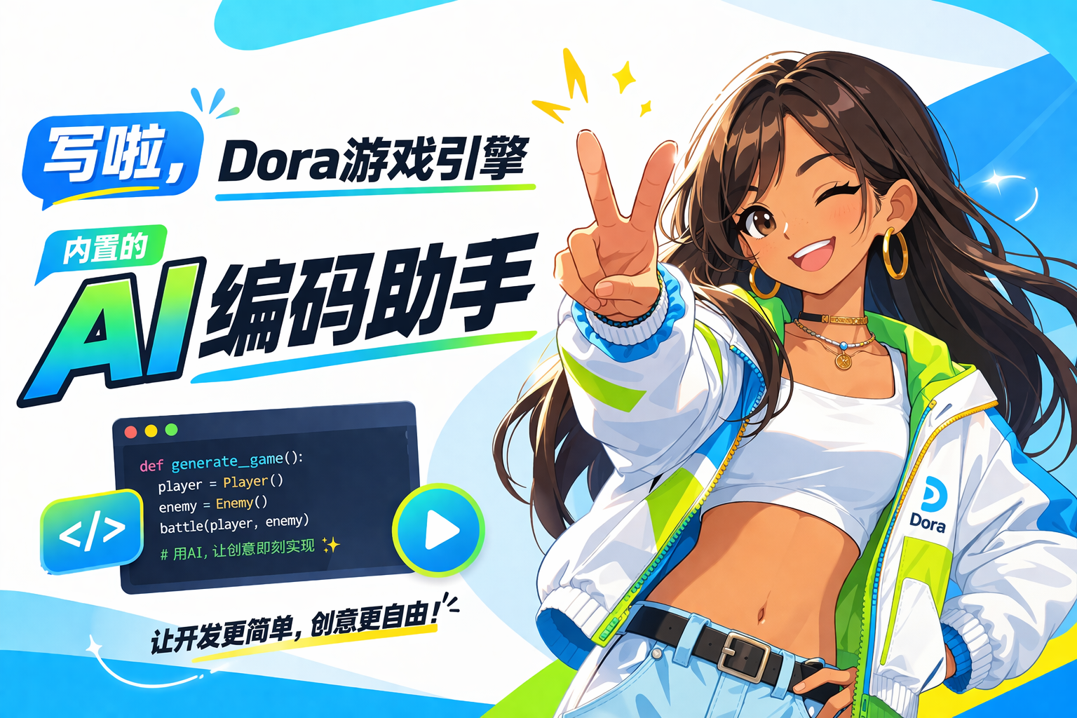 Dora 游戏引擎的内置 AI 编码助手，写啦